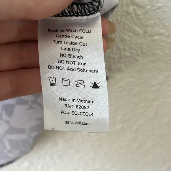 San Soleil SolCool Performance Quarter Zip Golf/Tennis Top Martini Print Size M - Picture 6 of 6